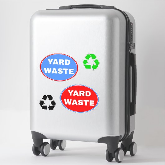 Afvalverwijderingsteken - Recycling (Bin & Bag) Sticker (Koffer)