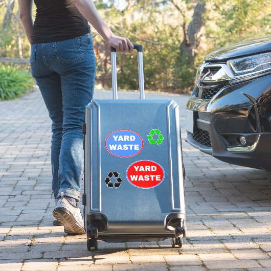 Afvalverwijderingsteken - Recycling (Bin & Bag) Sticker (Koffer Insitu)