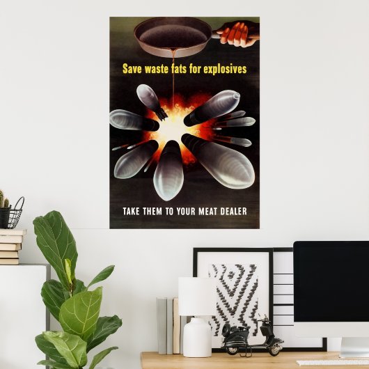 Afvalvet opslaan voor explosieven poster (Thuiskantoor)