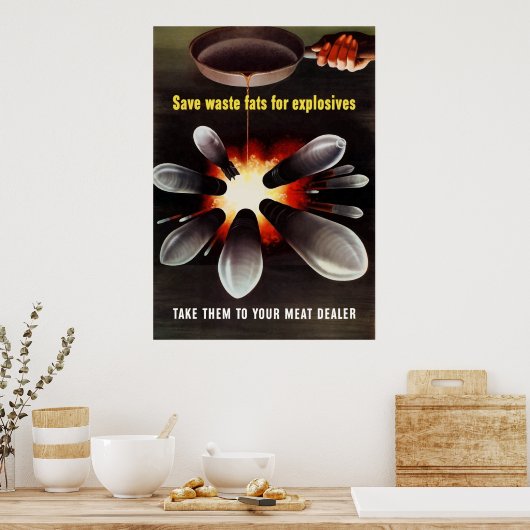 Afvalvet opslaan voor explosieven poster (Keuken)