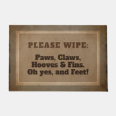 Afvegen: poten, klauwen, hoeven, vinnen & voeten deurmat (Voorkant)
