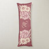 Afvlakkige illustratie van aangepaste monogram lic lichaamskussen (Achterkant (Verticaal))