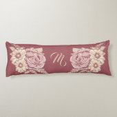 Afvlakkige illustratie van aangepaste monogram lic lichaamskussen (Achterkant)