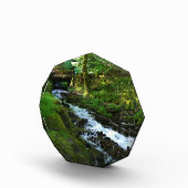 Afvloeiing van Wahkeena Falls, OR Fotoblokken (Rechts)