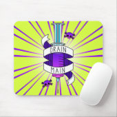 Afvoer Main Gamer Paarse groene spuit Muismat (Met muis)