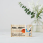 Afvoer van zuiger en verstopte leidingen visitekaartje (Staand voorkant)