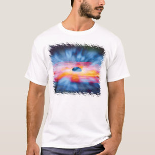 Afvoer van zwarte gaten - kleurrijk artistiek conc t-shirt