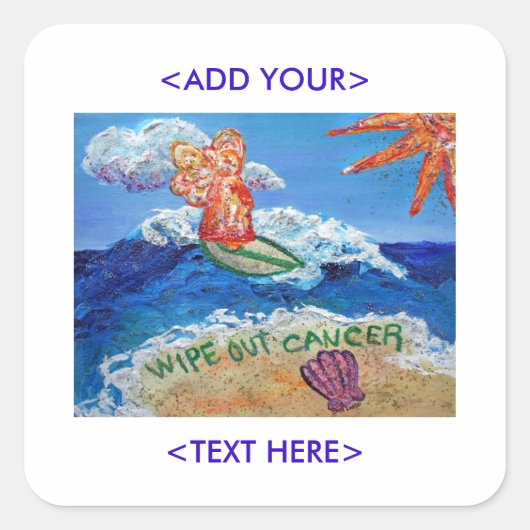 Afvoeren van kanker engel art Decale Stickers (Voorkant)