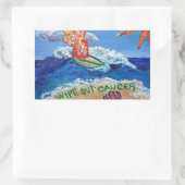 Afvoeren van kankerverwekkende engel-sticker-decal rechthoekige sticker (Tas)