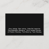 afvoerinspectie- en straaldienst visitekaartje (Achterkant)