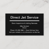 afvoerinspectie- en straaldienst visitekaartje (Voorkant)