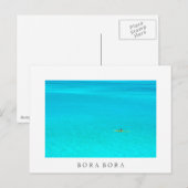 Afvoerkanaal in Bora Bora Bora White text briefkaa Briefkaart (Voorkant / Achterkant)