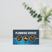 Afvoerpictogrammen Waterdruppel Visitekaartje (Staand voorkant)