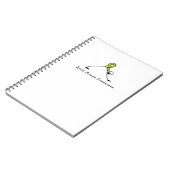 Afwaartse Dog Yoga Stick Figuur Notitieboek (Linkerzijde)