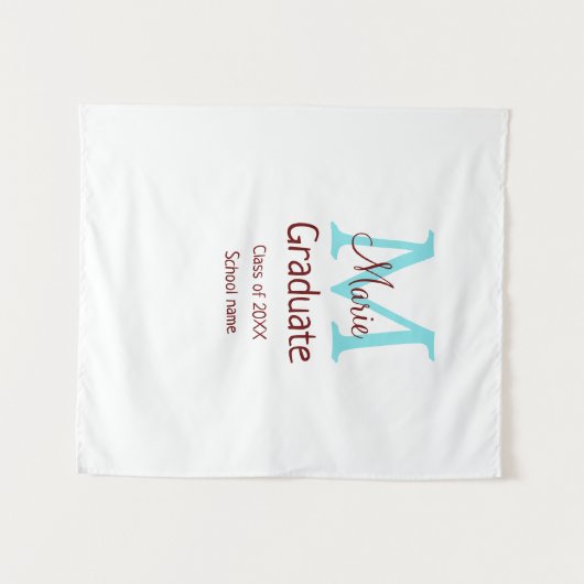 Afwachtend toevoegen naam monogram groen roze eenv wandkleed (Voorkant (horizontaal))