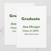 Afwachtende toevoegen naam school naam klas van 20 kaart (Voorkant / Achterkant)