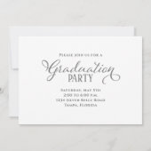 Afwakkende foto minimalistische afstudeer kalligra kaart (Achterkant)