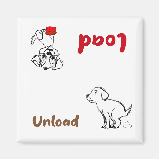 Afwasmachine laden en lossen magneet (Voorkant)