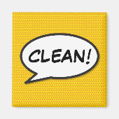 Afwasmachine Schoon Plezier Retro Stripboek Pop Ar Magneet (Voorkant)