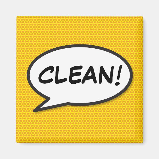 Afwasmachine Schoon Plezier Retro Stripboek Pop Ar Magneet (Voorkant)