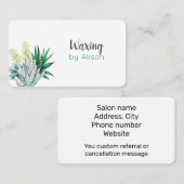 Afwasmiddelbare waterverf plant visitekaartje (Voorkant / Achterkant)