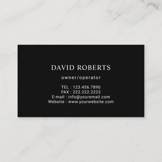 Afwasmiddeldruk in huis Logo zwart Visitekaartje (Achterkant)