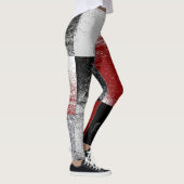 Afwerking in zwart-wit en rood-stone stijl blok on leggings (Rechts)