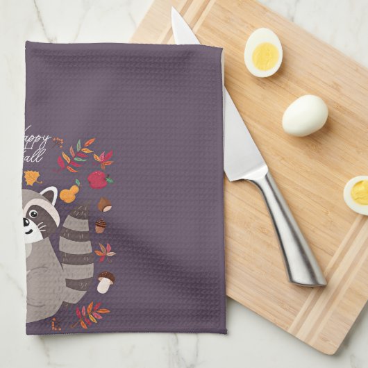 Afwerking najaar met aangepaste tekst theedoek (Quarter Fold)