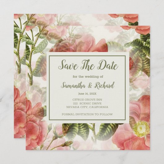  afwerking opslaan datum save the date (Voorkant / Achterkant)