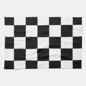 afwerking raceauto vlag zwarte witte vierkreeft theedoek (Horizontaal)