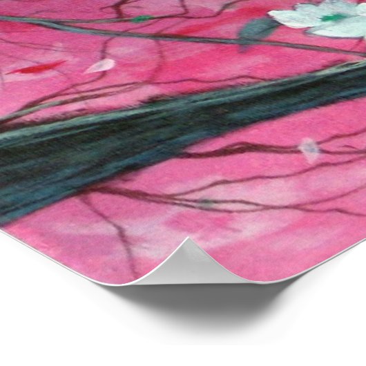 Afwerking tussen de Cherry Blossom Print (Hoek)