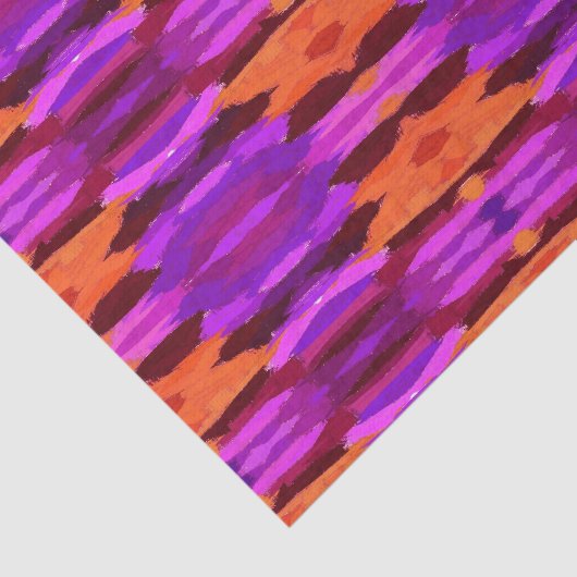 Afwerking van Paars en Oranje tissuepapier (Detail)