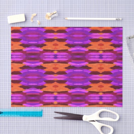 Afwerking van Paars en Oranje tissuepapier (Craft)