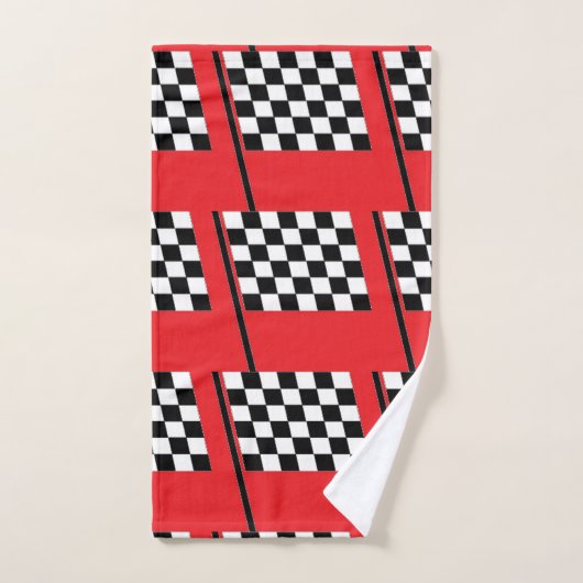 Afwerking vlag rood bad handdoek (Handdoek)