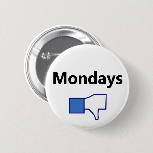 Afwezig, maandag - Button (zwarte tekst) (Voorkant /achterkant)