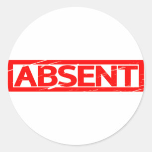 Afwezig Stempel Ronde Sticker