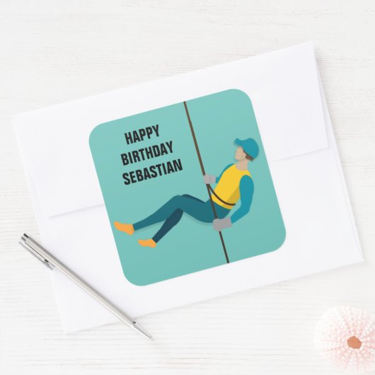 Afwezig Vierkante Sticker (Envelop)
