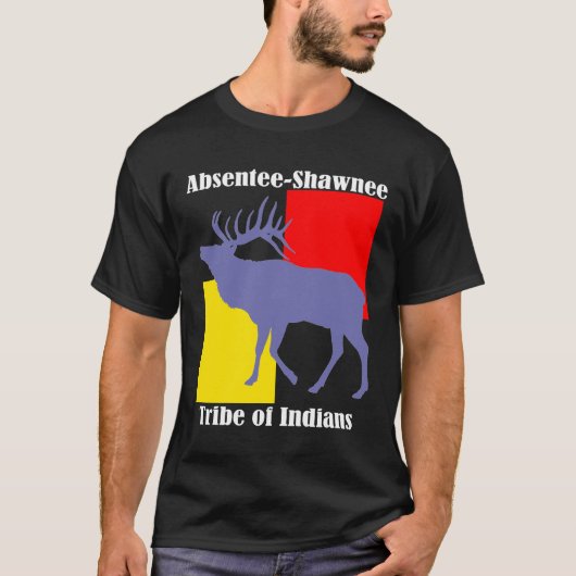 Afwezige-Shawnee-stam van Indianen T-shirt (Voorkant)