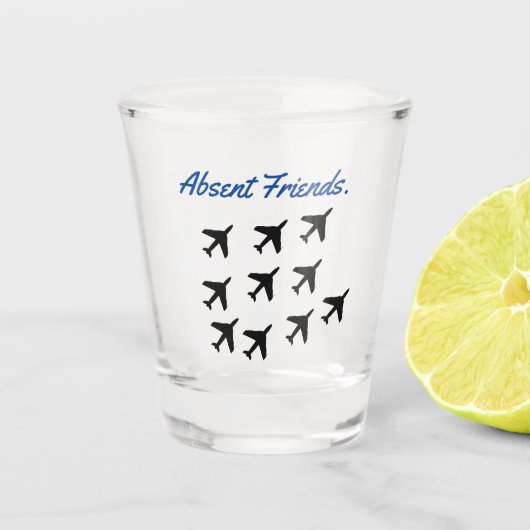 Afwezige Vrienden Shot Glass Glas (Voorkant)