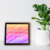 Afwezigheid maakt het hart-aanmoedigings-poster poster