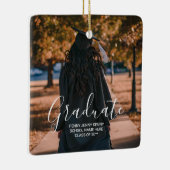 Afwfoto op maat moderne stijlvolle script  keramisch ornament (Rechts)