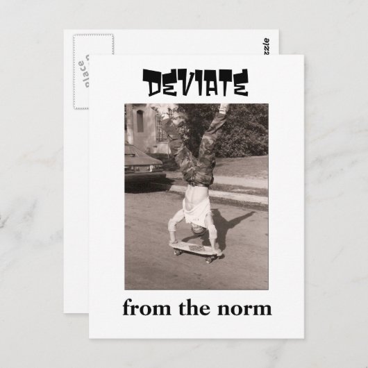 Afwijken van de norm briefkaart (Voorkant / Achterkant)