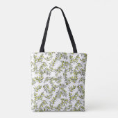 Afwijkende groene olijventeelt tote bag (Achterkant)