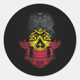 Afwijkende schedel en Roos Ronde Sticker