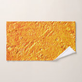 Afwijkende wand met gele en oranje textuur bad handdoek (Handdoek)