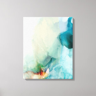 Afwijking - Blauwe Waterverf Canvas Afdruk