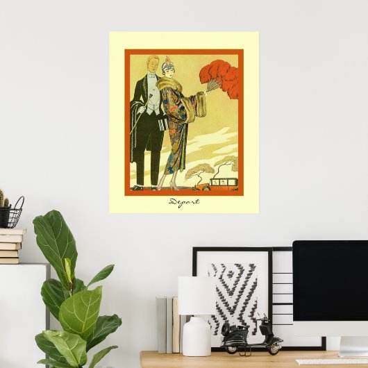 Afwijking ~ Illustratie van de  Art Deco-Mode ~ ~ Poster (Thuiskantoor)
