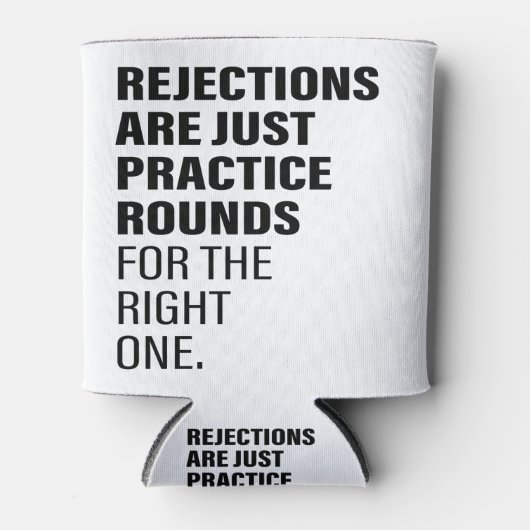 Afwijzing Aanmoediging Word Tekst Kunst wordt afge Blikjeskoeler (Voorkant)