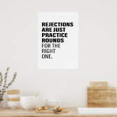 Afwijzing Aanmoediging Word Tekst Kunst wordt afge Poster (Keuken)