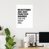 Afwijzing Aanmoediging Word Tekst Kunst wordt afge Poster (Thuiskantoor)